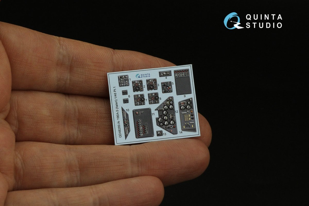 Quinta Studio QD48289 Ar 196A-3 3D-Printed &amp;amp; coloured Interior on decal paper (Italeri) 1/48 – zdjęcie 6