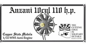 Copper State Models E32-006 Anzani 10 cyl 110hp 1/32