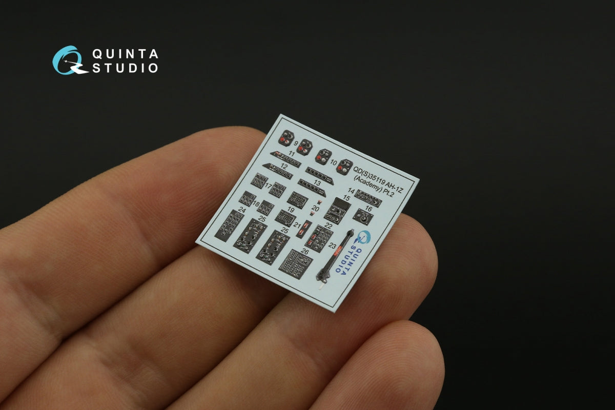 Quinta Studio QDS-35119 AH-1Z 3D-Printed coloured Interior on decal paper (Academy) (Small version) 1/35 – zdjęcie 6