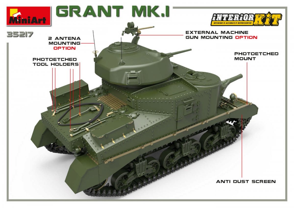 MiniArt 35217 Grant Mk.I w/interior 1/35 – image 18