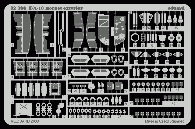 Eduard 32106 F-18 exterior 1/32 ACADEMY