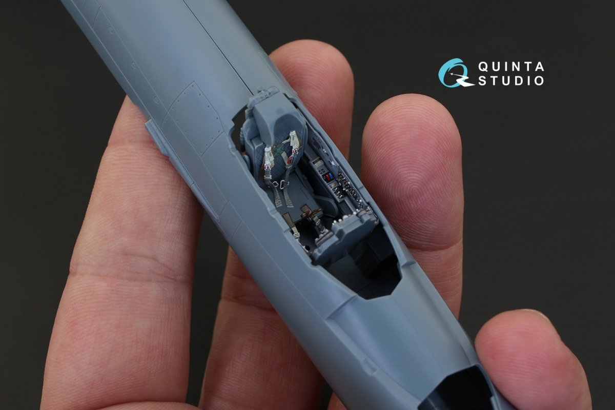 Quinta Studio QD48129 MiG-21PFM (gray color panels) 3D-Printed &amp;amp; colored Interior on decal paper (for Eduard kit) 1/48 – image 7
