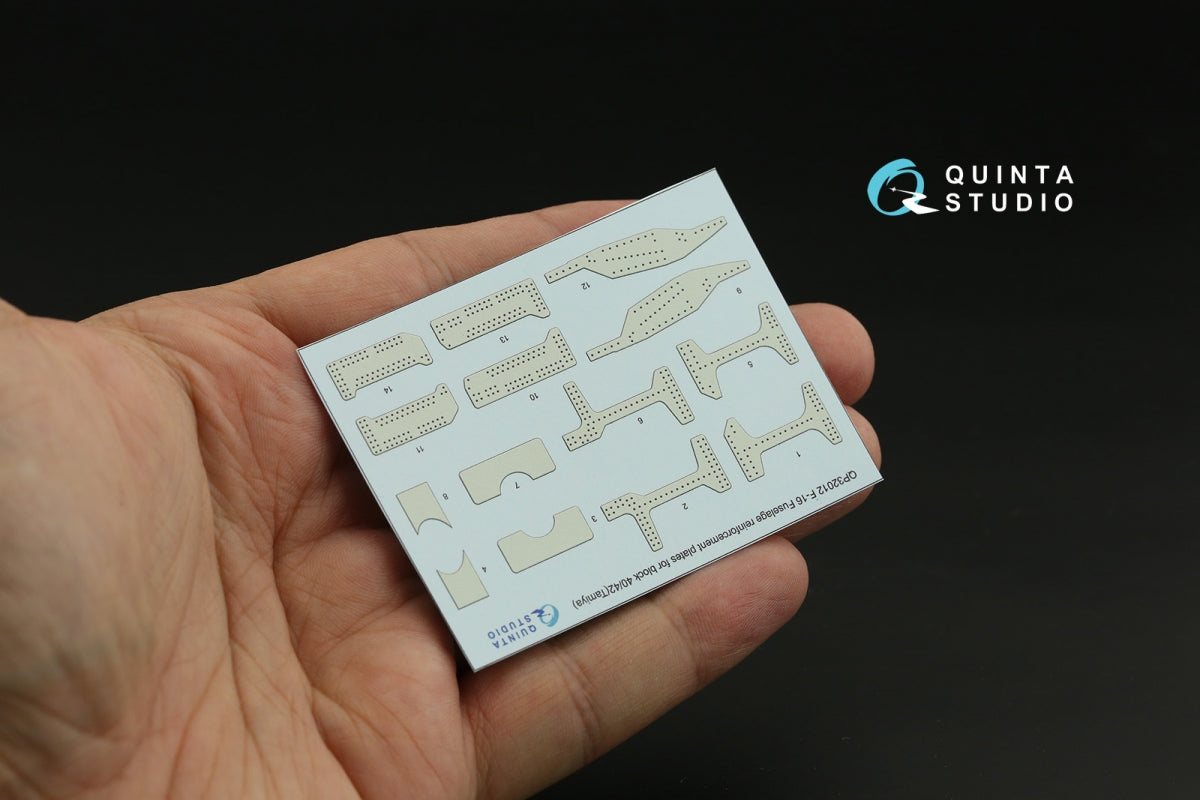 Quinta Studio QP32012 F-16 block 40/42 reinforcement plates (Tamiya) 1/32 – zdjęcie 3