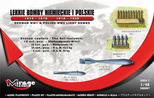 Mirage 248001 German and Polish Light Bombs 1914-1918/1918-1939 1/48