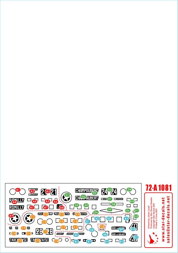 Star Decals 72-A1081 French M4A2 Sherman. M4A2 in 1944-45. From Normandy to Paris 1/72 – zdjęcie 3
