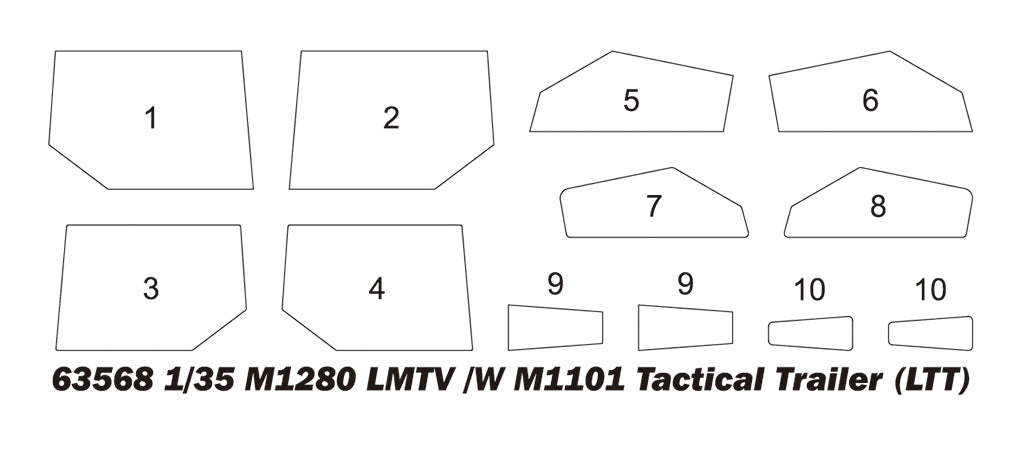 I Love Kit 63568 M1280 LMTV /W M1101 Tactical Trailer (LTT) 1/35 – zdjęcie 4