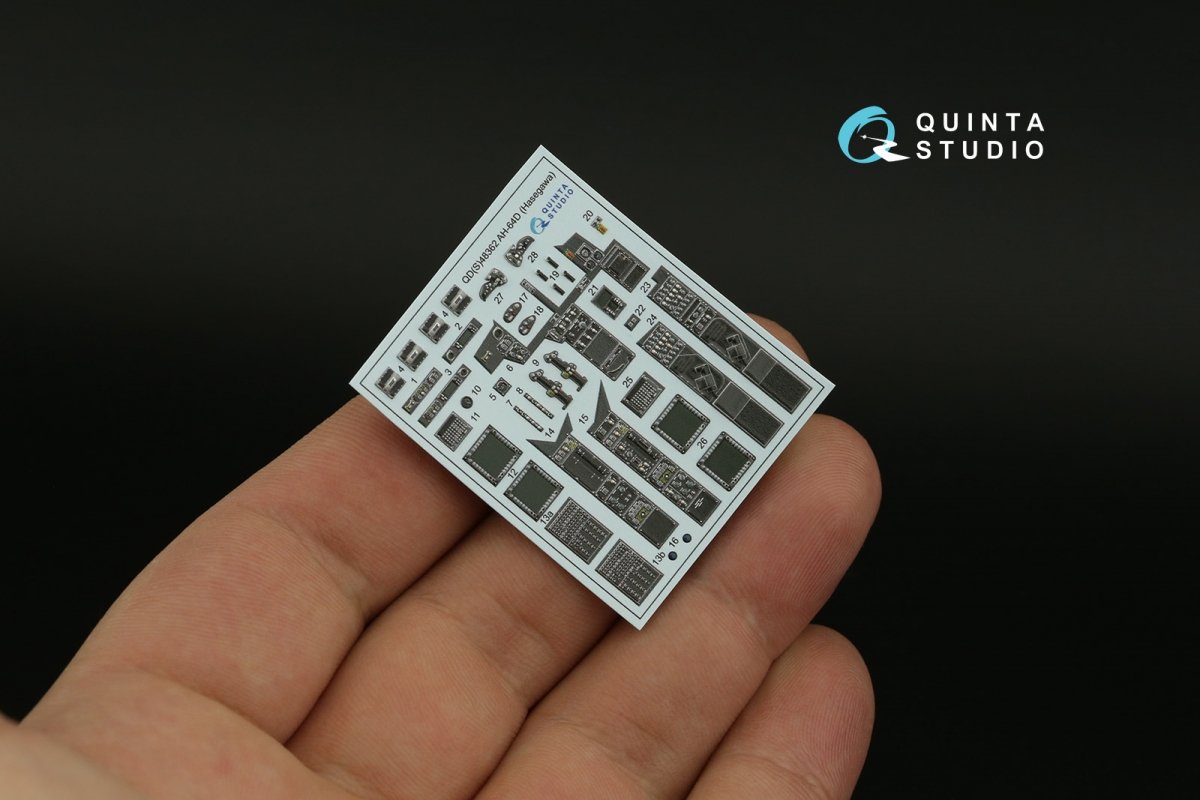 Quinta Studio QD48362 AH-64D 3D-Printed &amp;amp; coloured Interior on decal paper (Hasegawa) 1/48 – zdjęcie 5