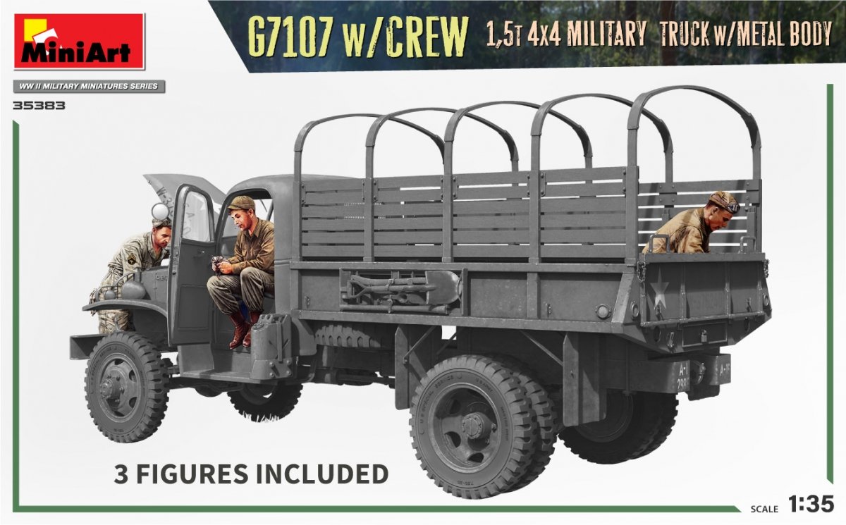 MiniArt 35383 G7107 w/CREW 1.5t 4X4 CARGO TRUCK w/METAL BODY 1/35 – image 11