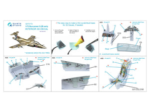 Quinta Studio QD72172 Blackburn Buccanneer S.2B Early 3D-Printed &amp;amp; coloured Interior on decal paper (Airfix) 1/72 – zdjęcie 3