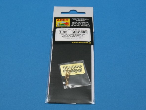 Aber A32001 Set of 2 barrels for German 7,92 mm MG 15 aircraft machine guns 1/32 – zdjęcie 4