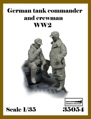 Ardennes Miniature 35054 German Tank Commander And Crewman WW2 1/35