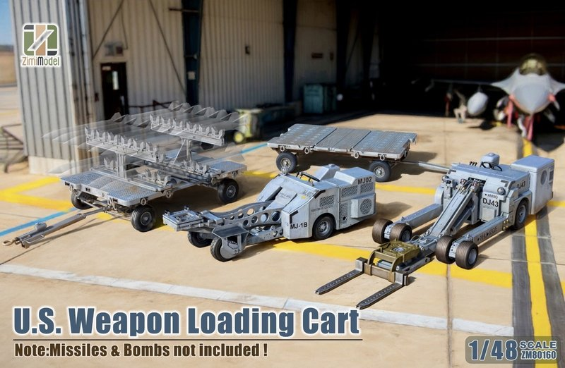Zimi Model 80160 U.S. Weapon Loading Cart 1/48