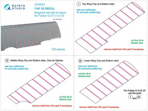 Quinta Studio QP48003 Magenta rip tapes for Fokker Dr.(F)I-D.VII 1/48 – zdjęcie 8