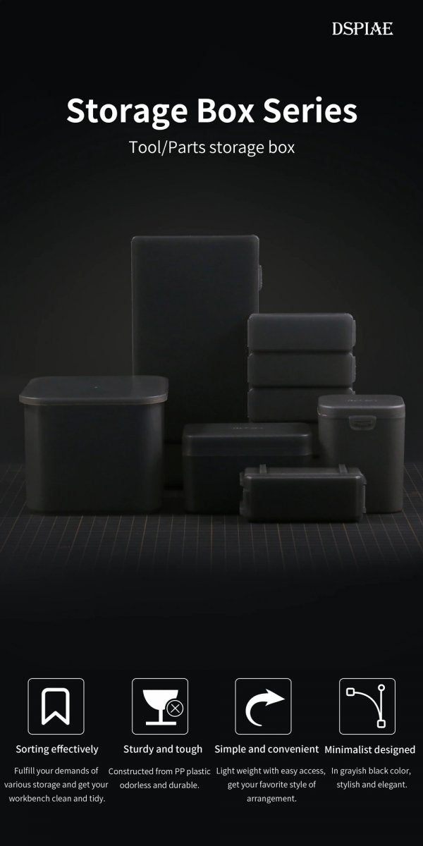 DSPIAE BOX-4 Black Plastic Accessory Storage Box 101x 69x 62 mm / Accessory container – image 2