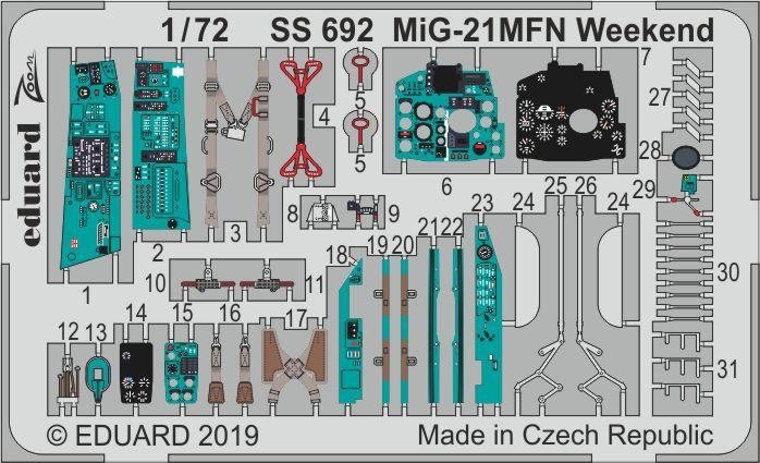 Eduard SS692 MiG-21MFN Weekend 1/72 EDUARD