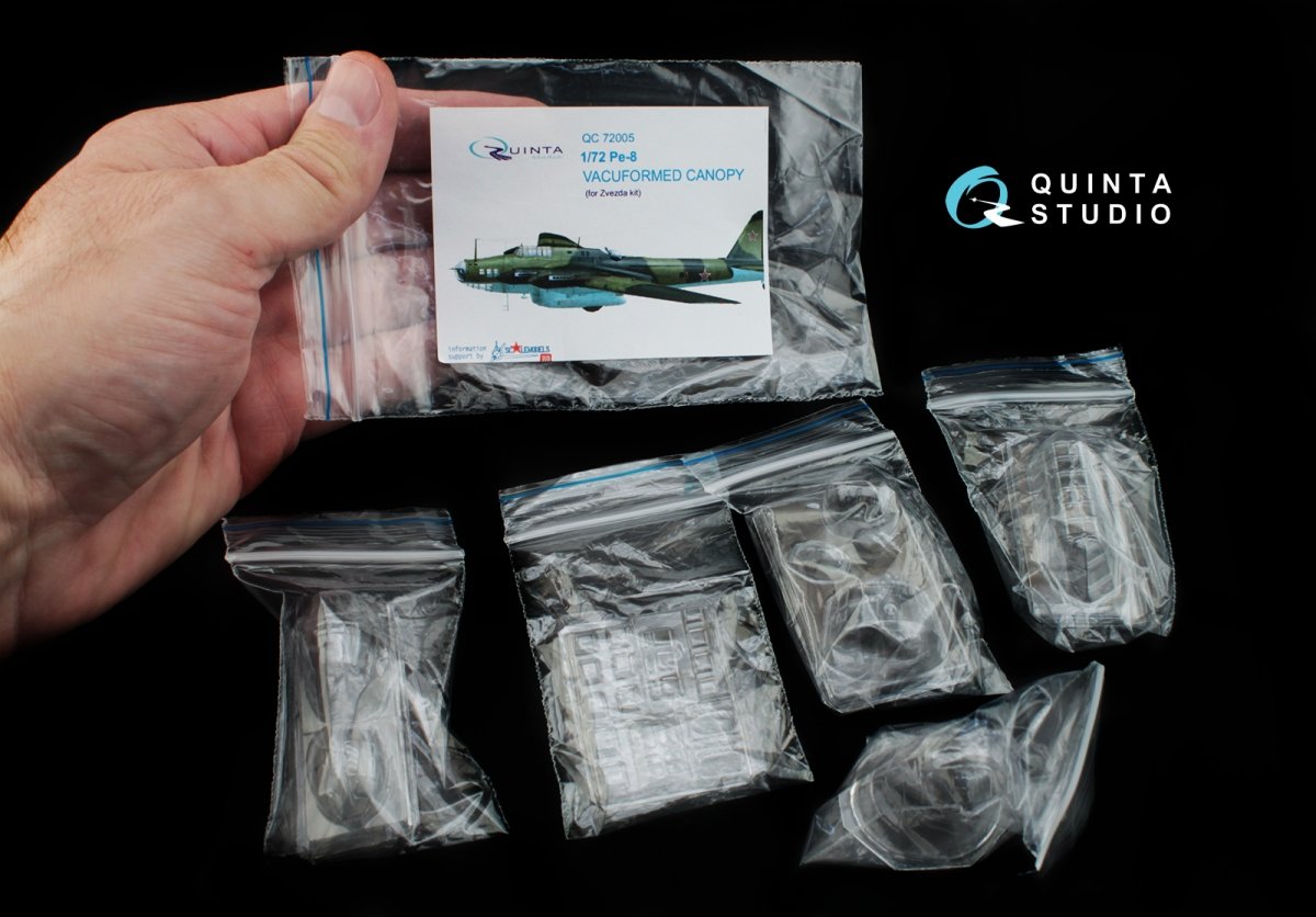 Quinta Studio QC72005 Pe-8 vacuformed clear canopy (for 7264 Zvezda kit) 1/72 – zdjęcie 8