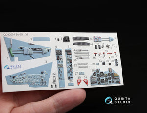Quinta Studio QD32001 Su-25 3D-Printed &amp;amp; coloured Interior on decal paper (for Trumpeter kit) 1/32 – zdjęcie 3
