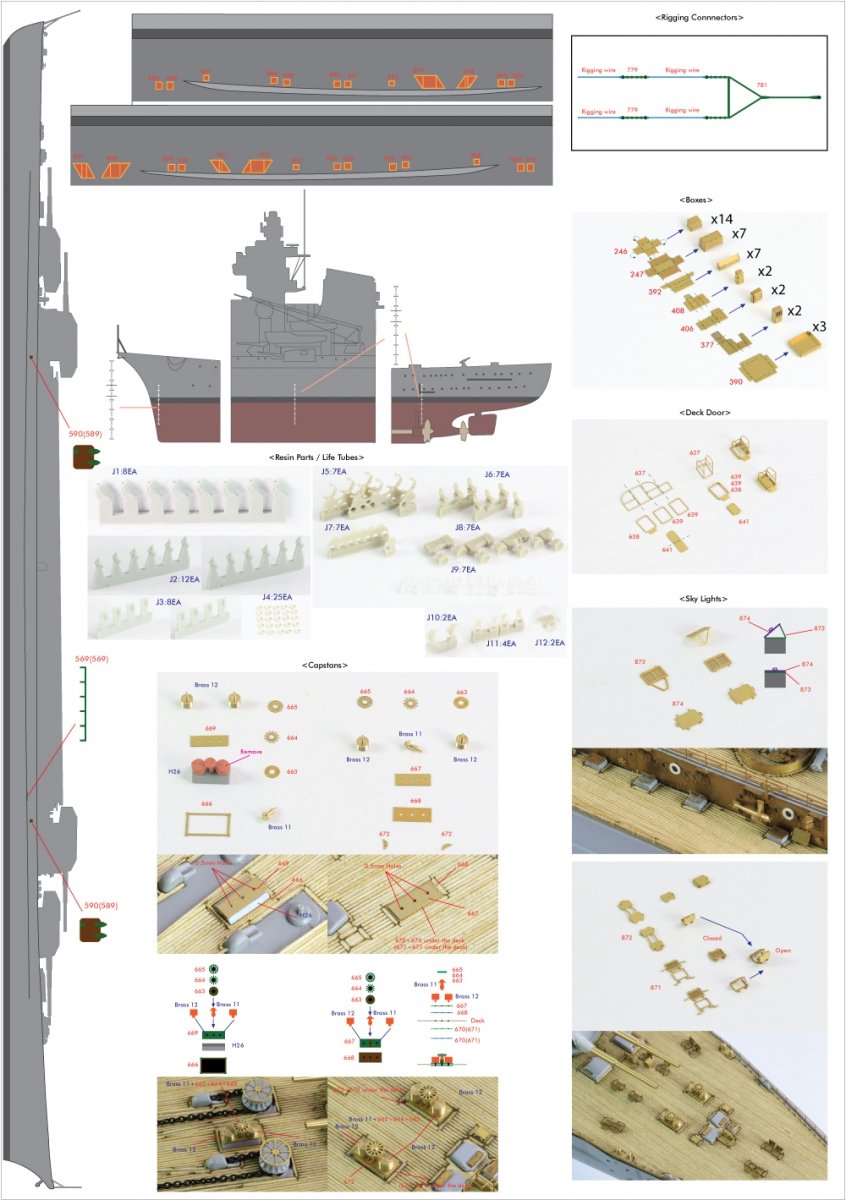 Pontos 35022F1 BISMARCK 1941 Detail Up Set 1/350 – zdjęcie 5