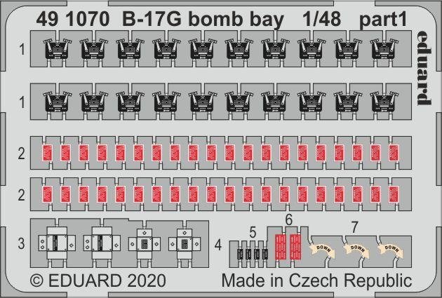 Eduard 491070 Baie à bombes B-17G 1/48 HK MODELS 