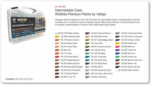 Vallejo 80261 Wizkids Intermediate Case 40x8ml + brush – zdjęcie 2