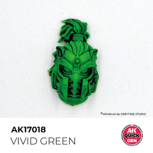 AK Interactive AK17018 VIVID GREEN – QUICK GEN COLOR 18ml