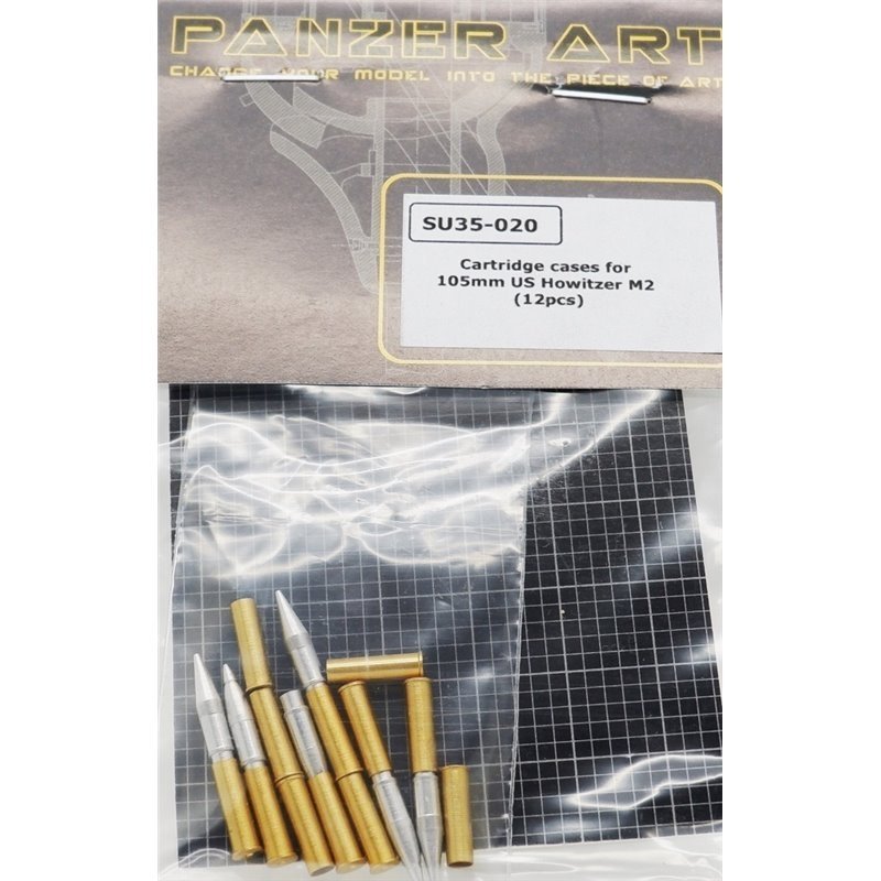 Panzer Art SU35-020 Cartridge cases for 105mm US Howitzer M2 (12pcs) 1/35