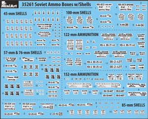 MiniArt 35261 SOVIET AMMO BOXES w/SHELLS 1/35 – zdjęcie 2