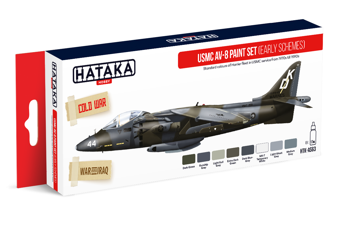 Hataka HTK-AS63 USMC AV-8 paint set (early schemes) (8x17ml) – zdjęcie 2