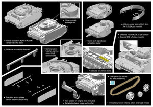 Dragon 7407 Pz.Kpfw.III Ausf.N w/side-skirt armor 1/72 – zdjęcie 2