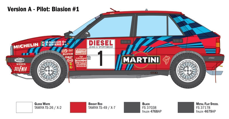 Italeri 4712 Lancia Delta HF Integrale Sanremo 1989 1/12 – zdjęcie 8