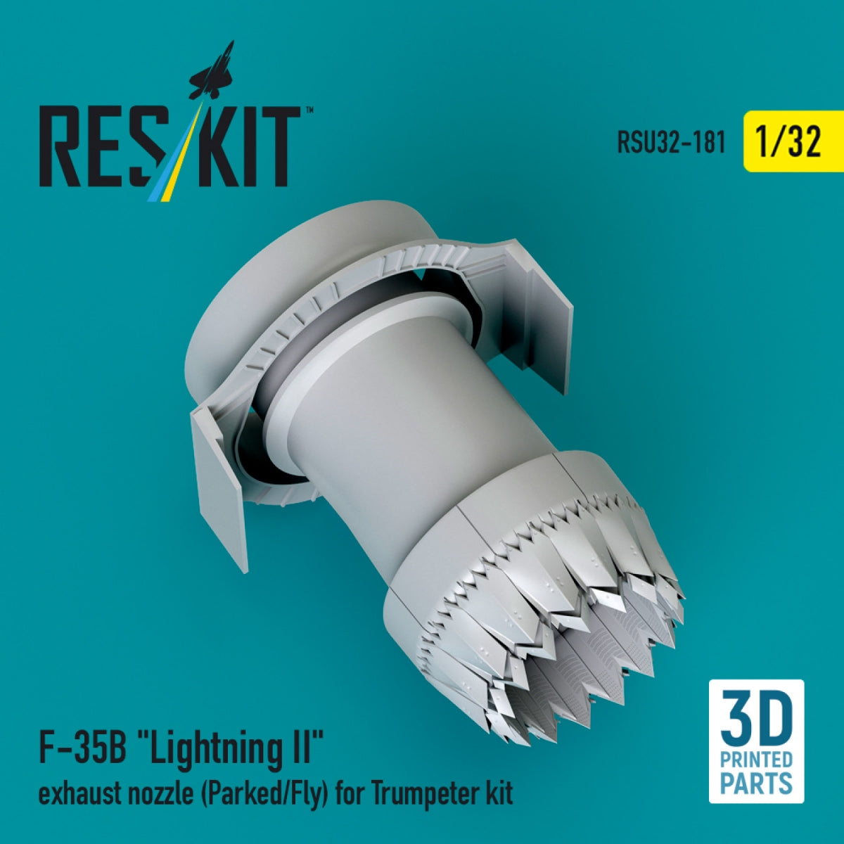 RESKIT RSU32-0181 Tuyère d'échappement F-35B « Lightning II » (au sol/en vol) pour maquette Trumpeter (impression 3D) 1/32