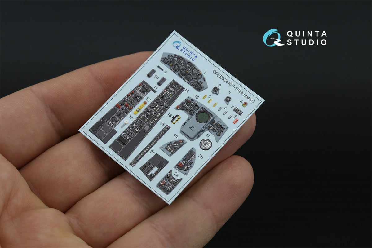 Quinta Studio QD32246 F-104A 3D-Printed &amp;amp; coloured Interior on decal paper (Italeri) 1/32 – zdjęcie 6
