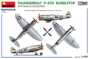 MiniArt 48018 THUNDERBOLT P-47D BUBBLETOP WITH BASE &amp;amp; ACCESSORIES. BIG SET 1/48 – zdjęcie 2