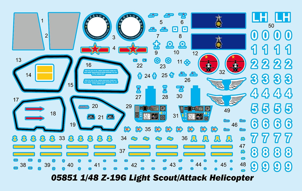 Trumpeter 05851 Z-19G Light Scout/Attack Helicopter 1/48