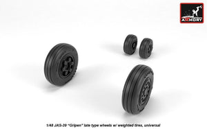 Armory Models AW48504 JAS-39 Gripen wheels w/ weighted tires, late 1/48 – zdjęcie 2