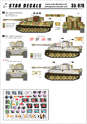Star Decals 35-978 Tiger I Ausf E Mid production 1/35 – zdjęcie 2