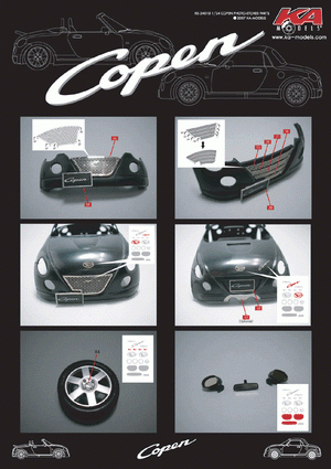 KA Models KE-24010 Daihatsu Copen Detail-up Etched part 1/24 – zdjęcie 3