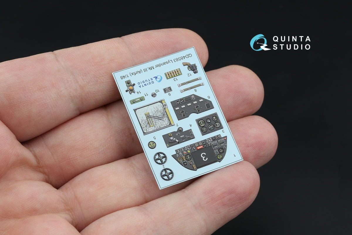 Quinta Studio QDS-48583 Westland Lysander Mk.III 3D-Printed &amp;amp; colored Interior on decal paper (Airfix) (small version) 1/48 – image 2