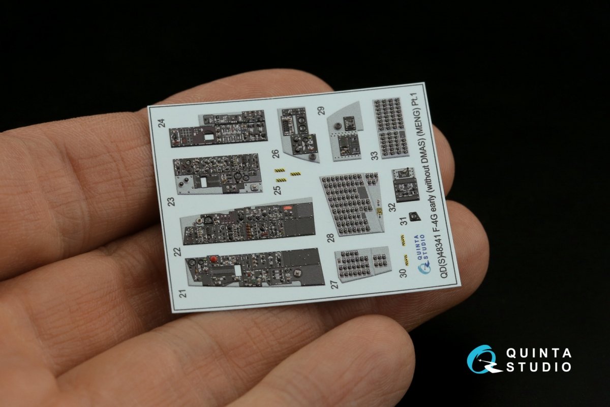 Quinta Studio QDS-48341 F-4G early 3D-Printed &amp;amp; coloured Interior on decal paper (Meng) (Small version) 1/48 – zdjęcie 5