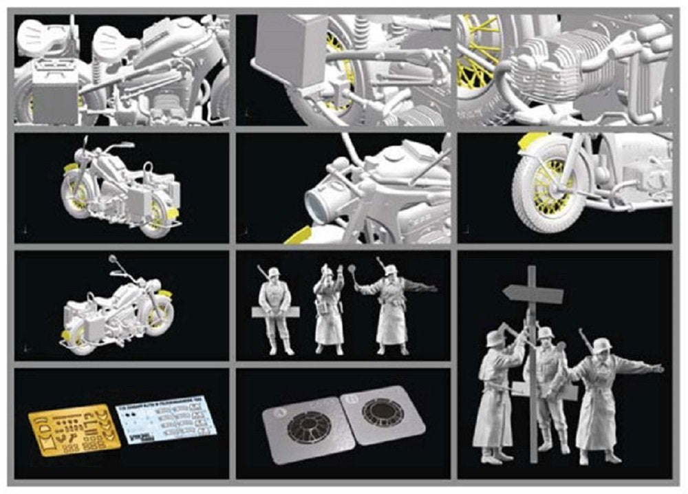 Great Wall Hobby L3524 WWII German Zundapp KS750 /w Feldgendarmerie 1942 1/35 – image 2