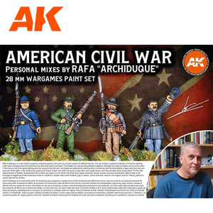 AK Interactive AK11764 SIGNATURE SET – RAFA “ARCHIDUQUE” – SPECIAL 28MM AMERICAN CIVIL WAR PAINT SET 18x17 ml – zdjęcie 4
