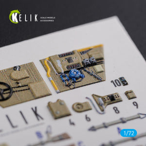 KELIK K72122 BF109-F2/F4 reconnaissance interior 3D decals for Fine Molds kit 1/72 – image 5