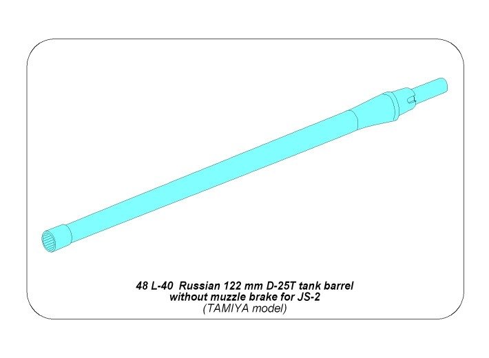 Aber 48L-40 Barrel for IS-2 tank 1/48 – image 4