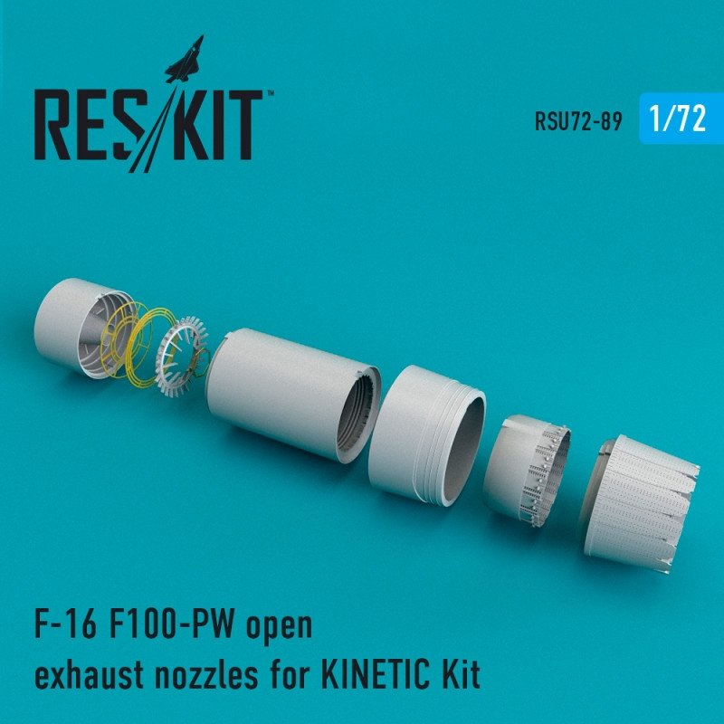 RESKIT RSU72-0089 Buses d'échappement ouvertes F-16 F100-PW pour Kinetic 1/72