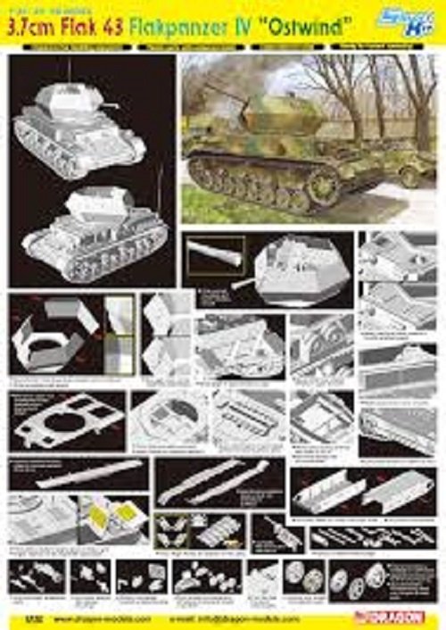 Dragon 6550 3.7cm FlaK 43 Flakpanzer IV Ostwind 1/35