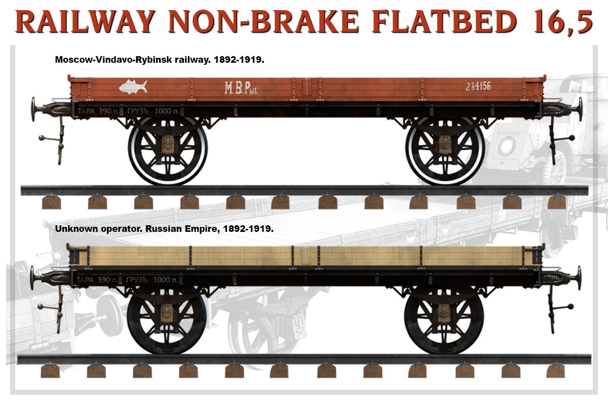 MiniArt 39004 RAILWAY NON-BRAKE FLATBED 16,5 t 1/35 – zdjęcie 7