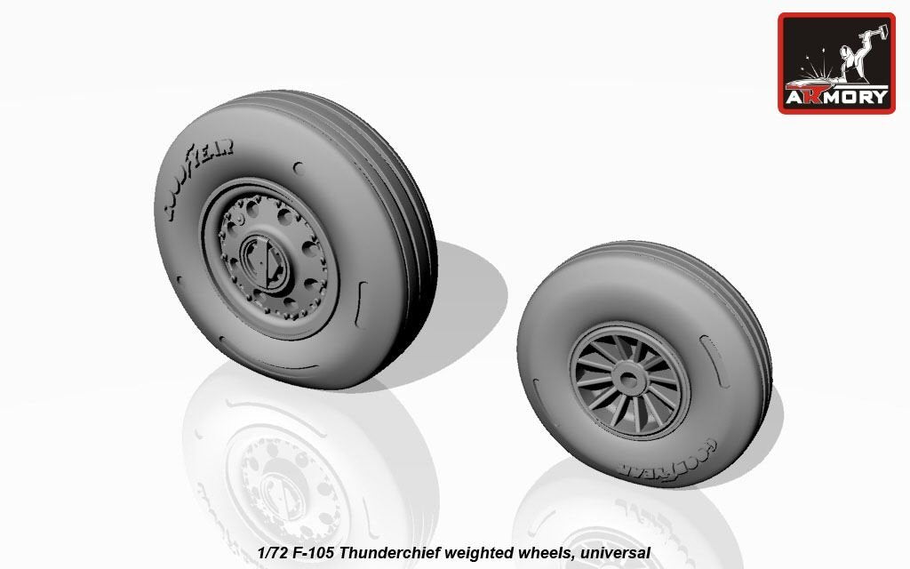 Armory Models AW72313 F-105 Thunderchief wheels w/ weighted tires 1/72 – image 4