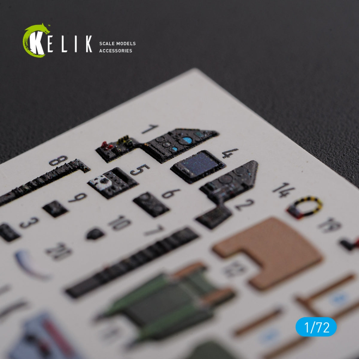 KELIK K72119 Mirage 2000C interior 3D decals forModelSvit kit 1/72 – zdjęcie 8