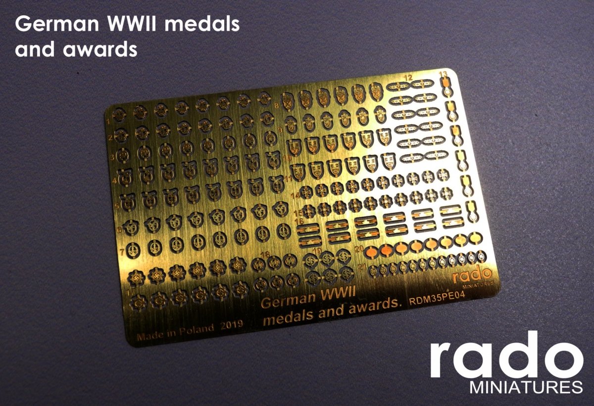 RADO Miniatures RDM35PE04 German WWII Medals and Awards 1/35 – zdjęcie 2