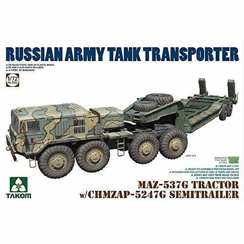 Takom 5004 MAZ-537G Tractor w/ CHMZAP-5247G Semitrailer 1/72